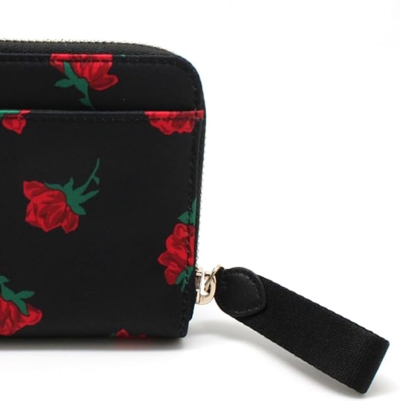 NEW Kate Spade Chelsea Rose Toss Printed Large Continental Wallet KE616 BLACK - Picture 4 of 6